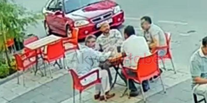 Yorgun mermi isabet etti yerinden fırladı: O anlar kamerada