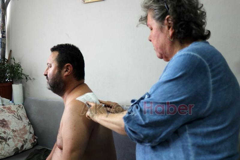 Yorgun mermi isabet etti yerinden fırladı: O anlar kamerada