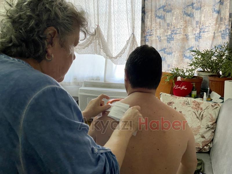 Yorgun mermi isabet etti yerinden fırladı: O anlar kamerada