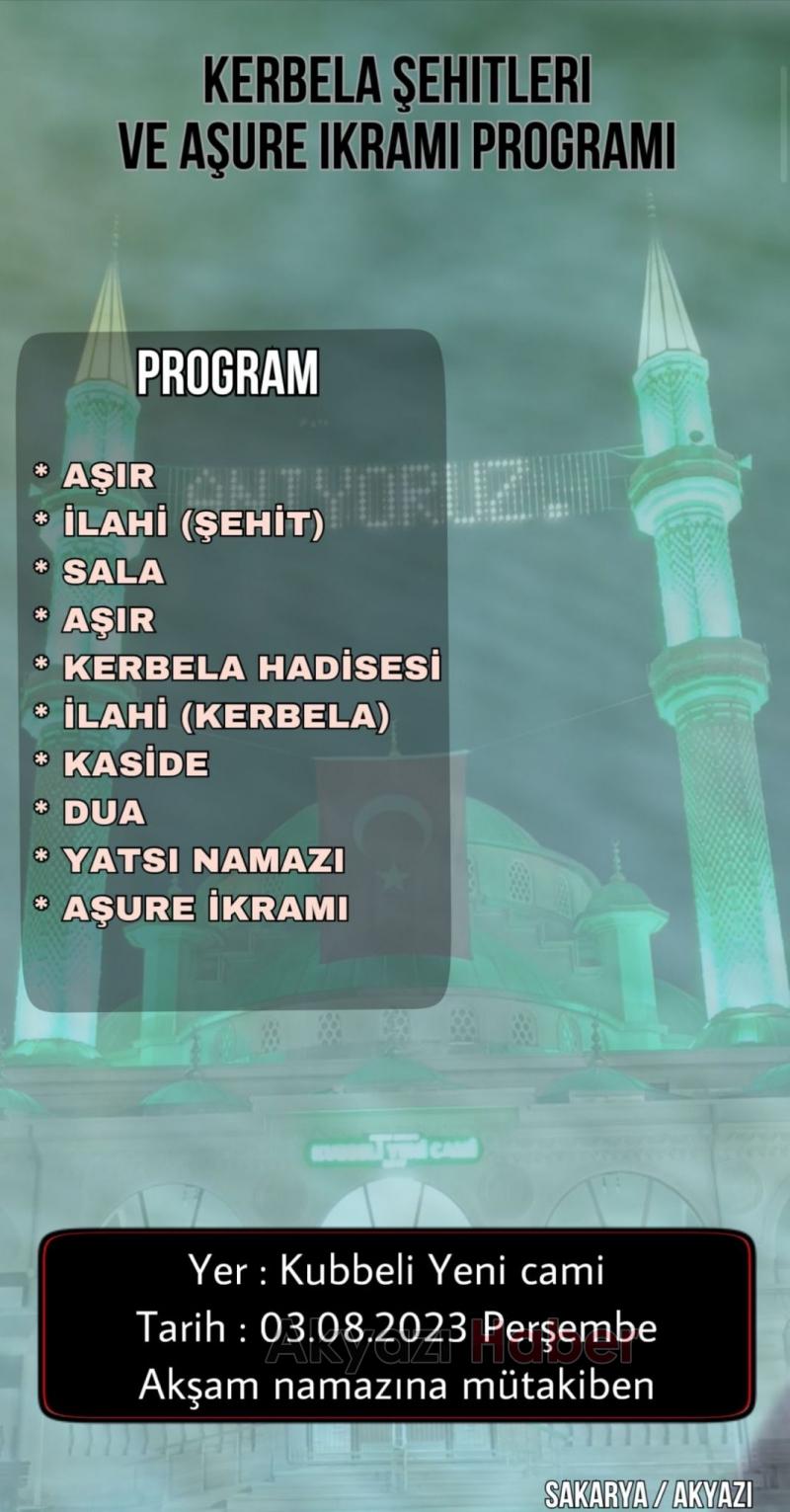 Akyazı'da Kerbela şehitleri anılacak