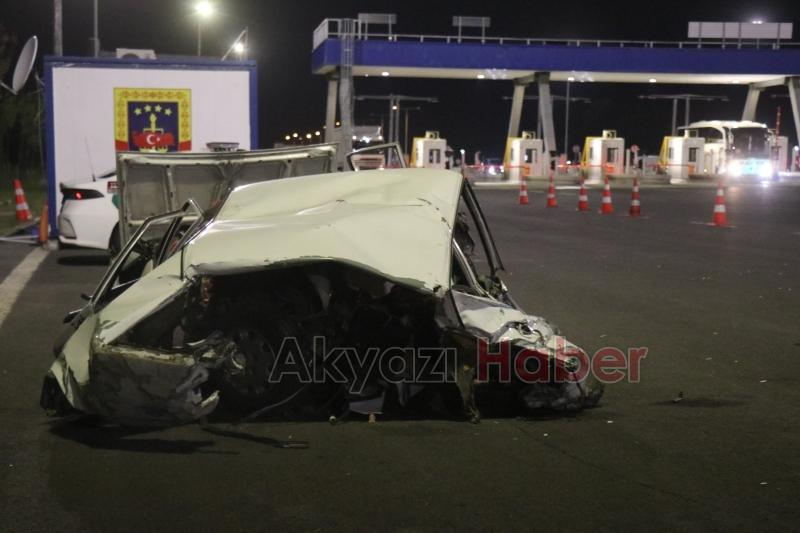 Otomobilin kağıt gibi ezildiği kazada 1 kişi yaralandı