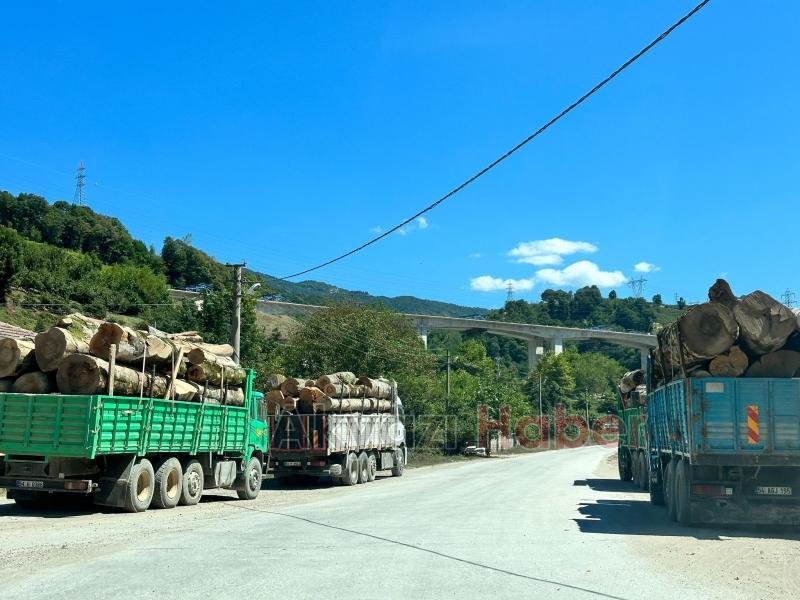 Tonajlı kamyonlar yenilenen yolları tehdit ediyor