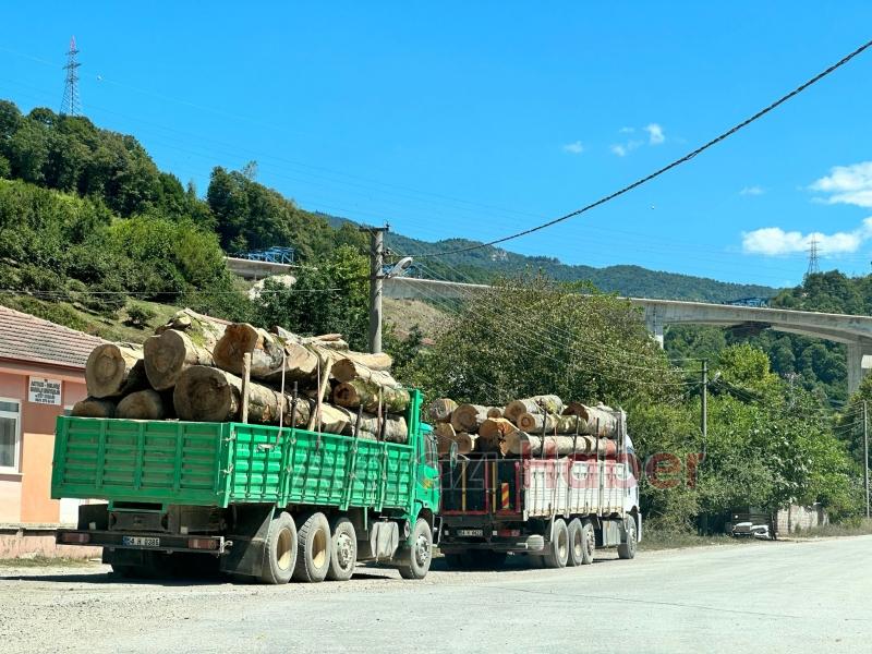 Tonajlı kamyonlar yenilenen yolları tehdit ediyor