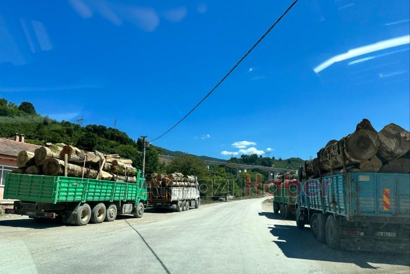 Tonajlı kamyonlar yenilenen yolları tehdit ediyor