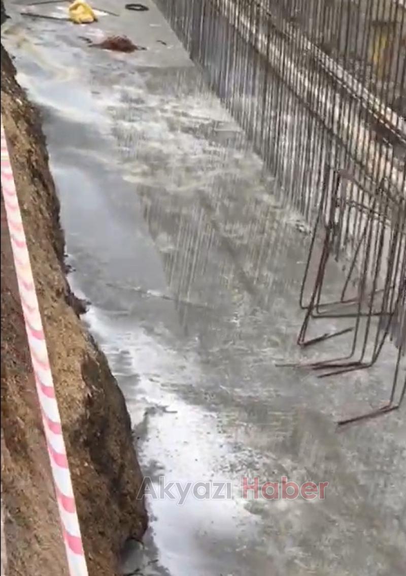 Köprü inşaatında fabrikanın atık borusu delindi