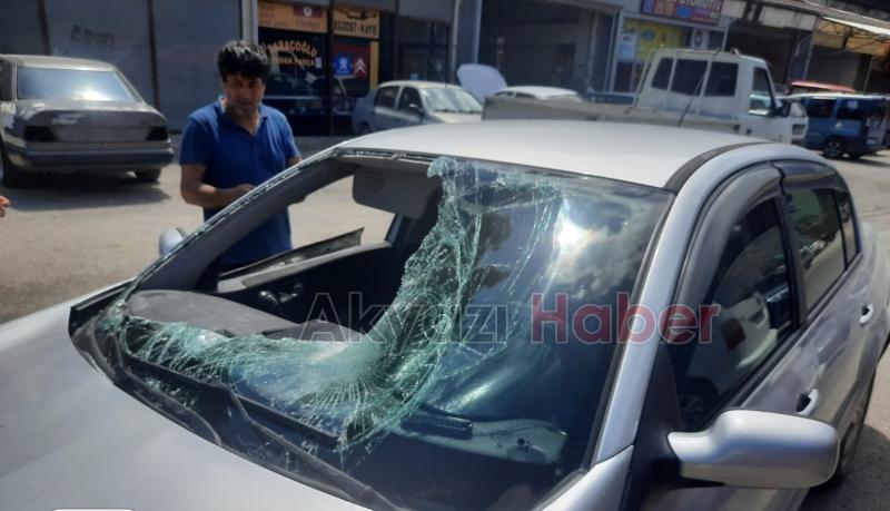 Akyazı'dan Trabzon'a gitti aracı bu hale geldi