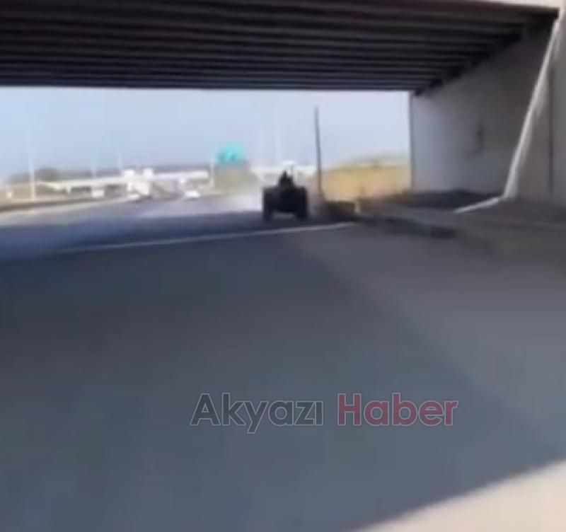 D-100'de ters yönde gitti