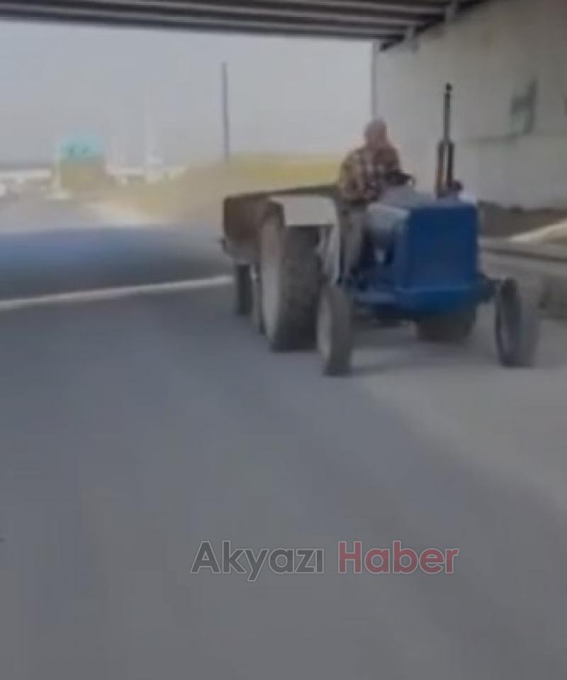 D-100'de ters yönde gitti