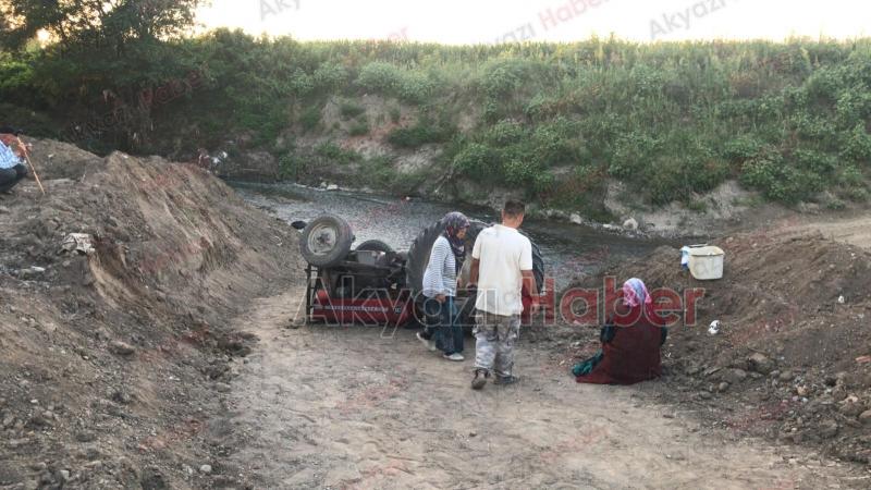 Traktör takla attı: Baba öldü, oğlu yaralı