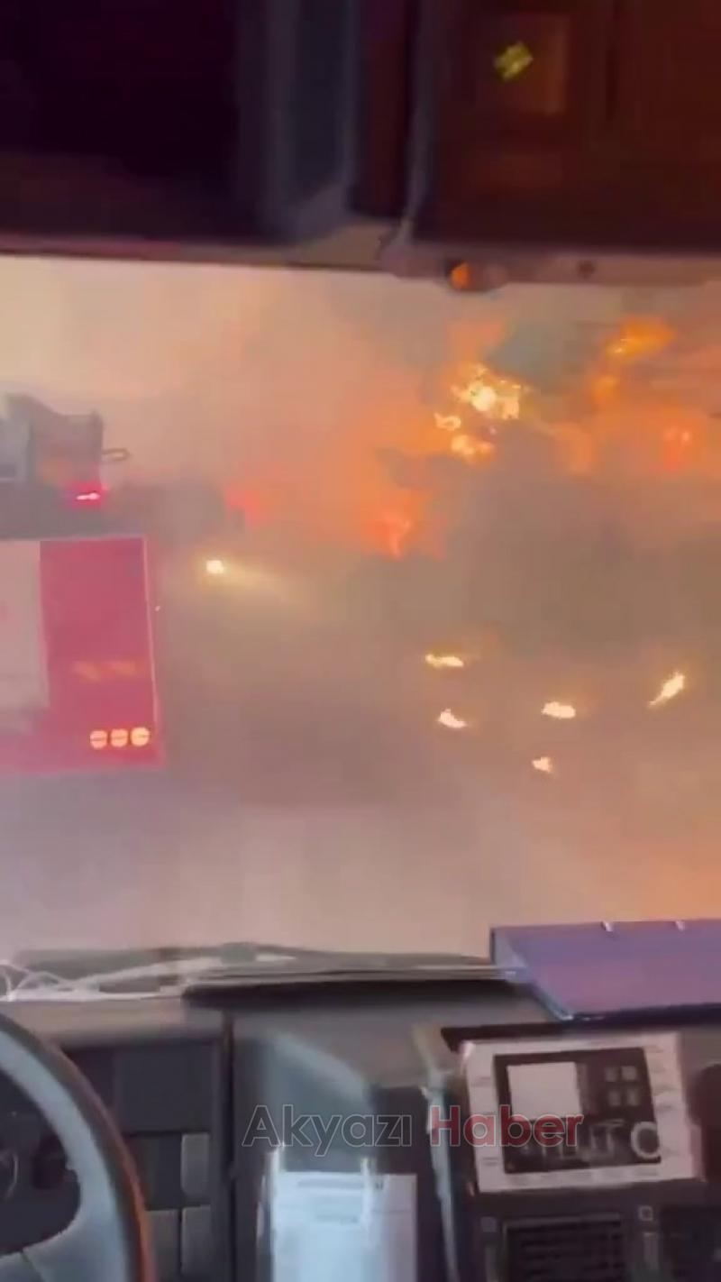 Sakarya gönüllüleri alevlerin arasında kaldı