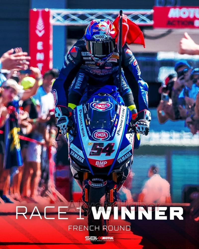 Milli motosikletçi Toprak Razgatlıoğlu, Fransa'da ilk yarışta birinci oldu