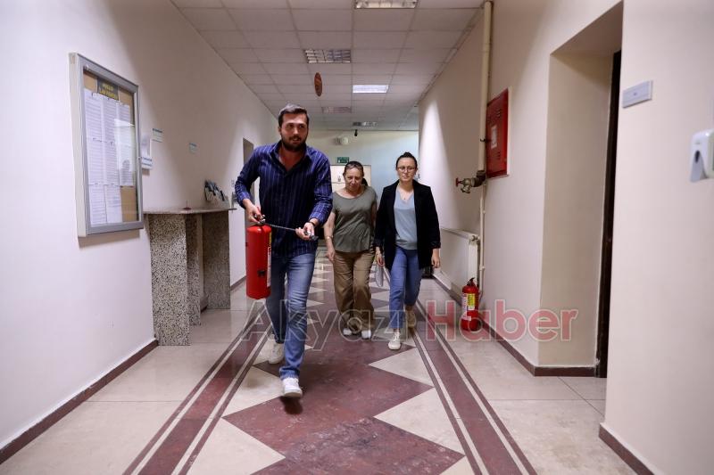 Büyükşehir çalışanlarına yangına müdahale eğitimi