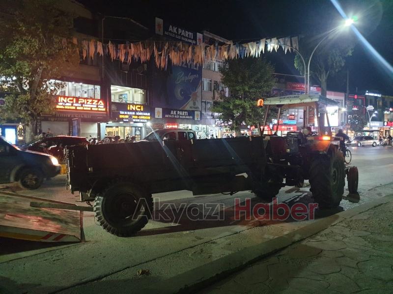 Seyir halindeki römorkun lastiği çıktı