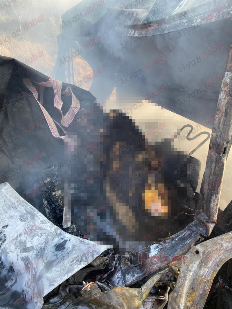 TEM'de korkunç kaza: Alev alev yanan araçta can verdi