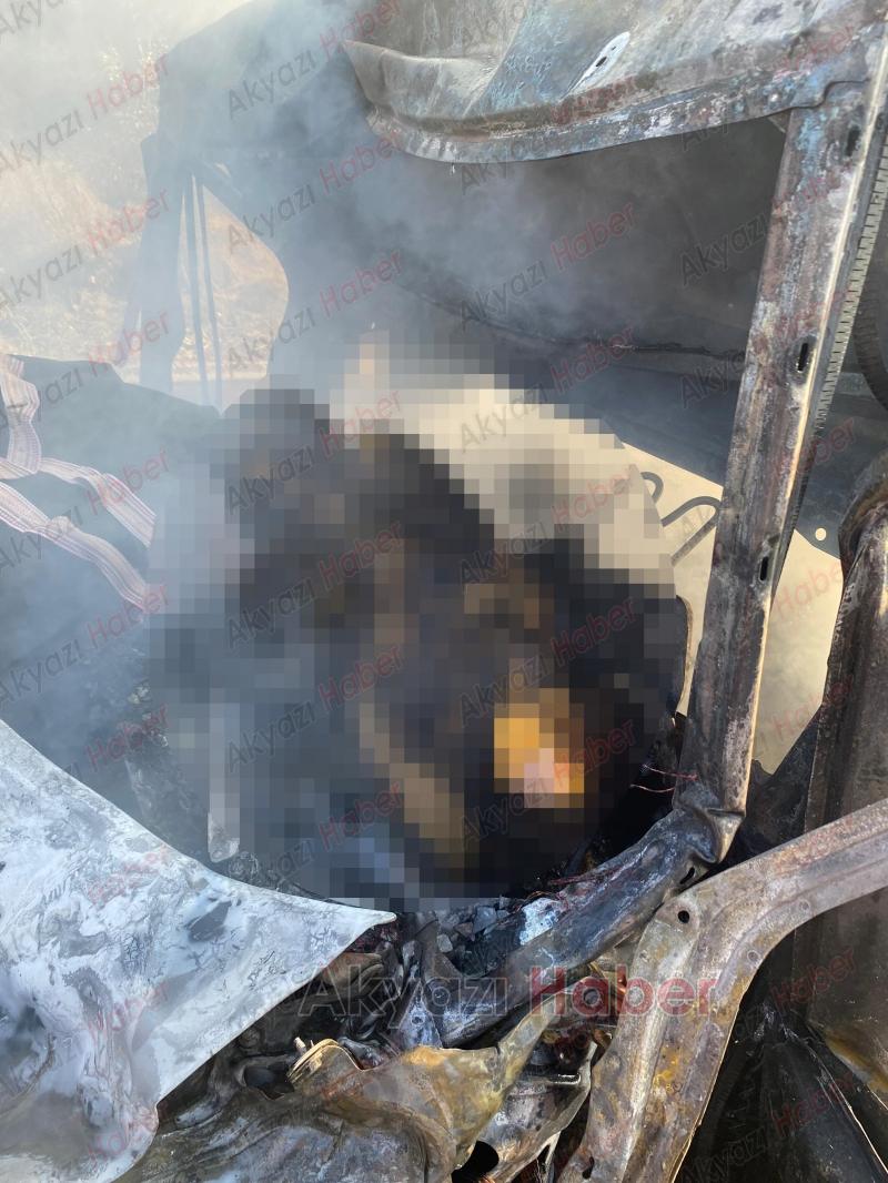 TEM'de korkunç kaza: Alev alev yanan araçta can verdi