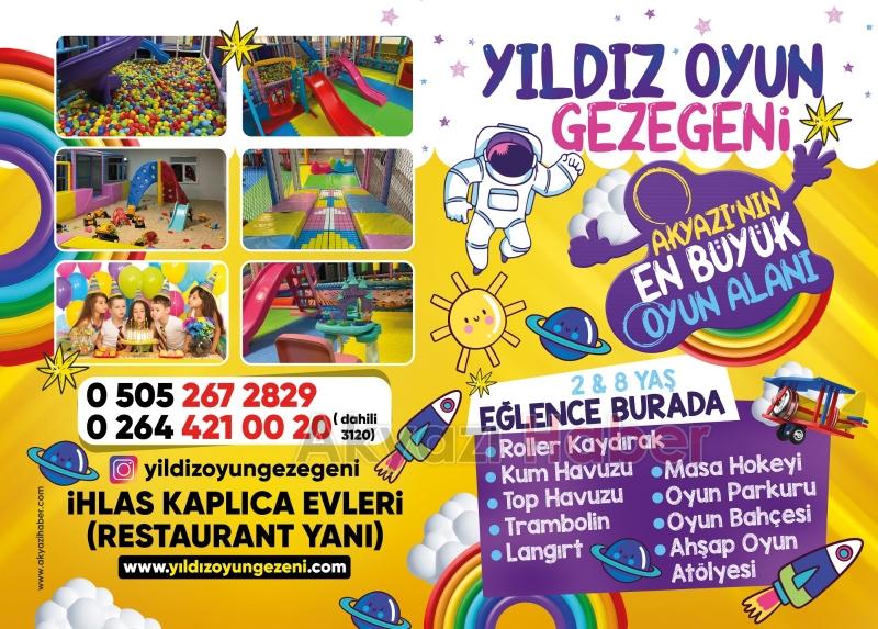 Akyazı'nın en büyük oyun alanında çocuklarınız doyasıya eğlensin