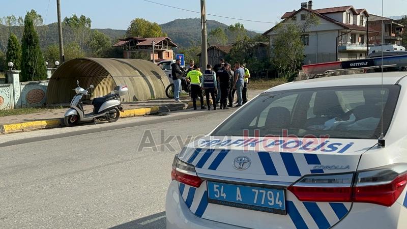 Kaskı sayesinde kazayı hafif yaralı atlattı