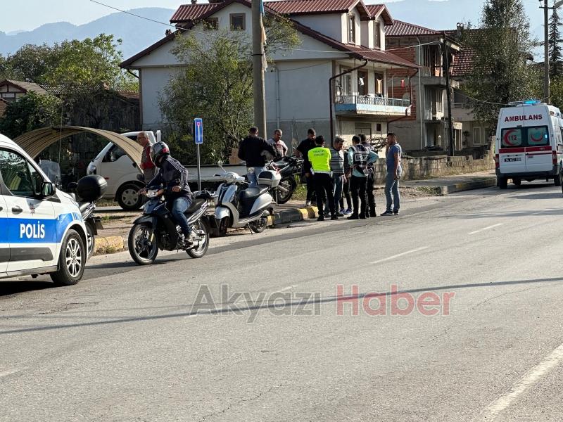 Kaskı sayesinde kazayı hafif yaralı atlattı