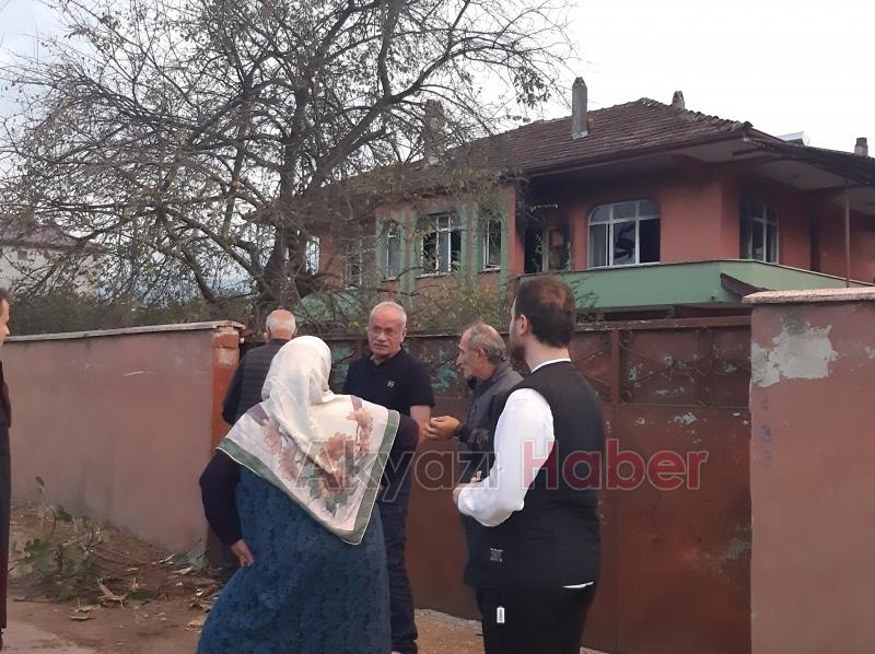 Ev yandı, kundaklama iddiası