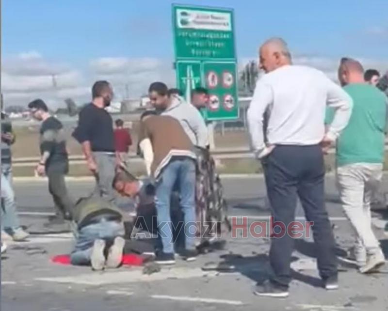 Akyazılı aile kaza yaptı