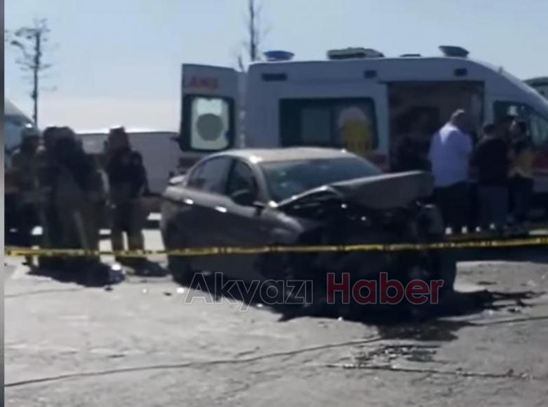 Akyazılı aile kaza yaptı