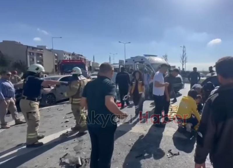 Akyazılı aile kaza yaptı