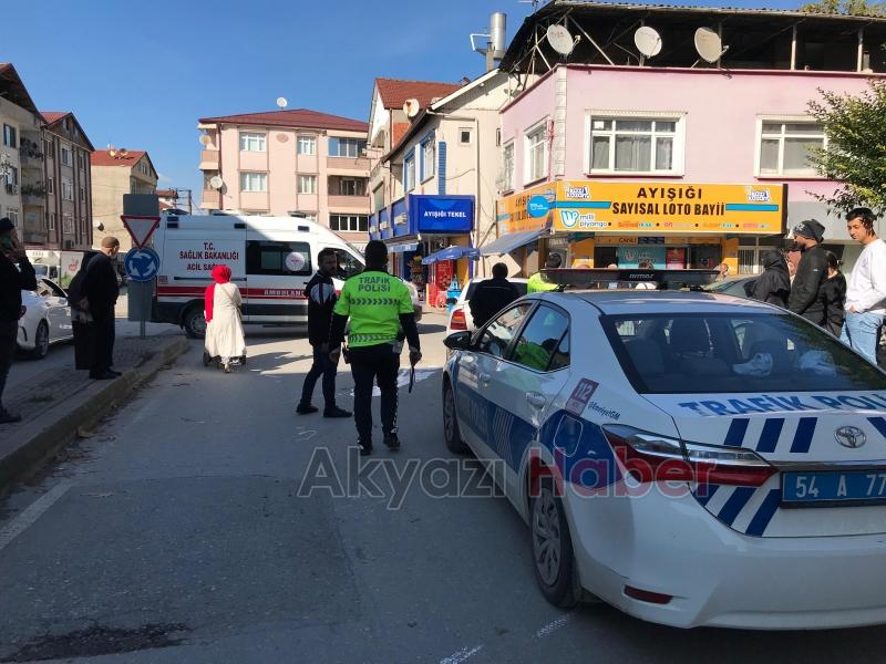 Otomobil çarptığı yaya yaralandı