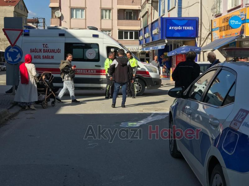 Otomobil çarptığı yaya yaralandı