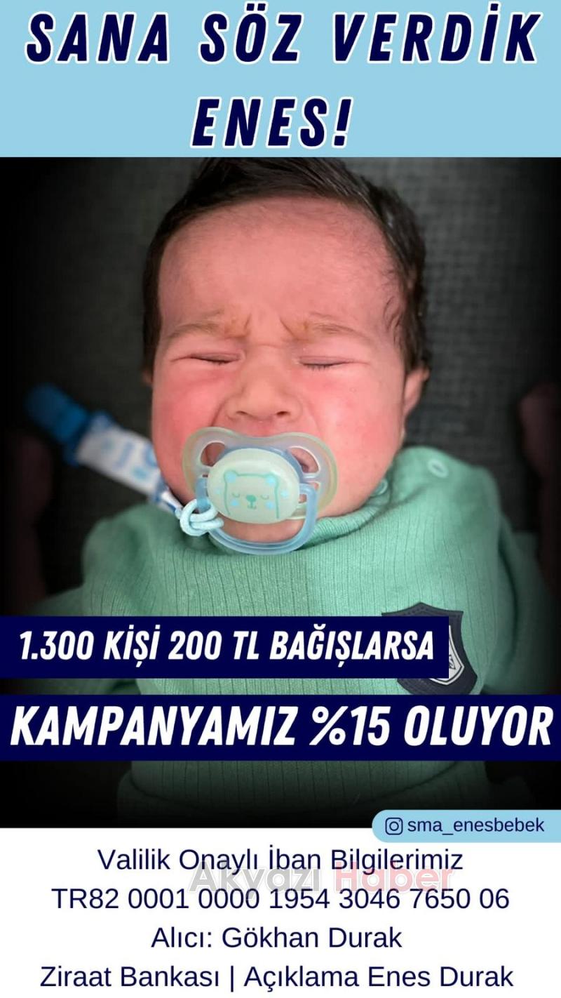 SMA hastası Enes bebek yardım bekliyor