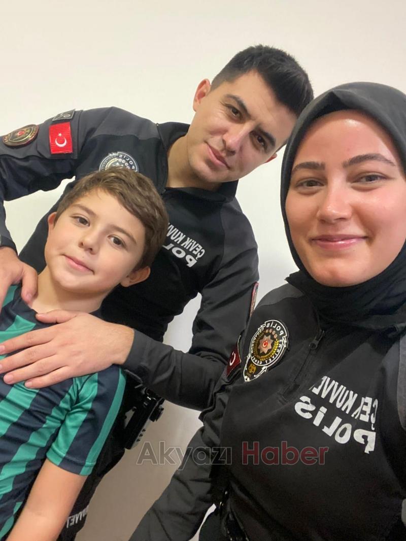 Şehit polisin oğluna unutulmaz bir gün yaşattılar