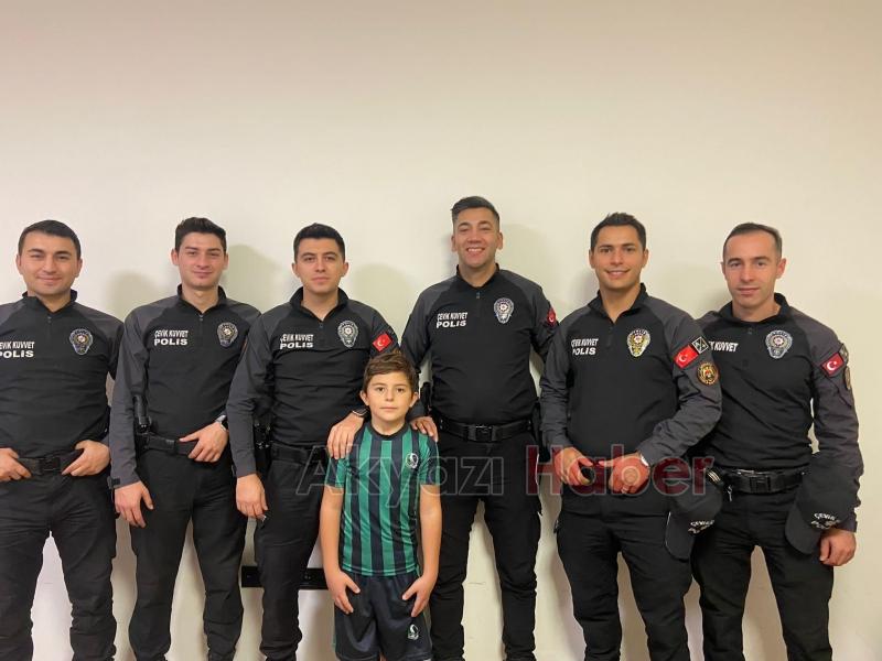 Şehit polisin oğluna unutulmaz bir gün yaşattılar