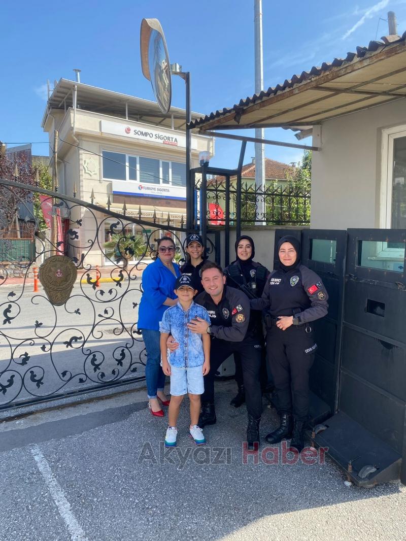 Şehit polisin oğluna unutulmaz bir gün yaşattılar