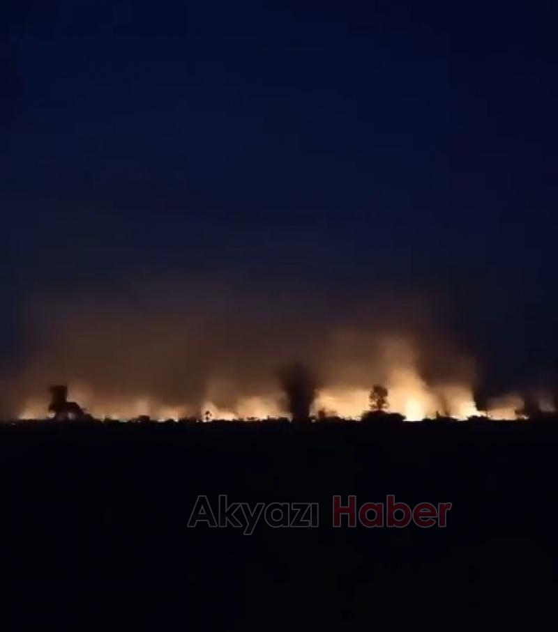 İki mahallede anız yangınları kontrolden çıktı