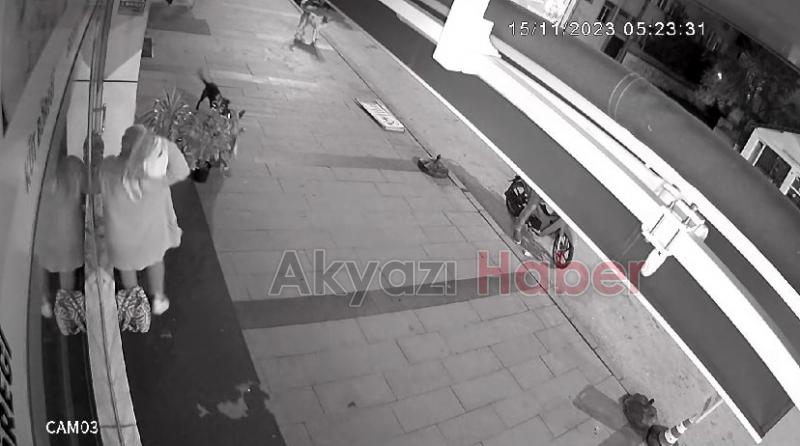 Dükkanını açarken sokak köpeklerinin saldırısına uğradı