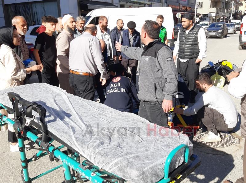 Cip ile çarpışan motosiklet sürücüsü yaralandı