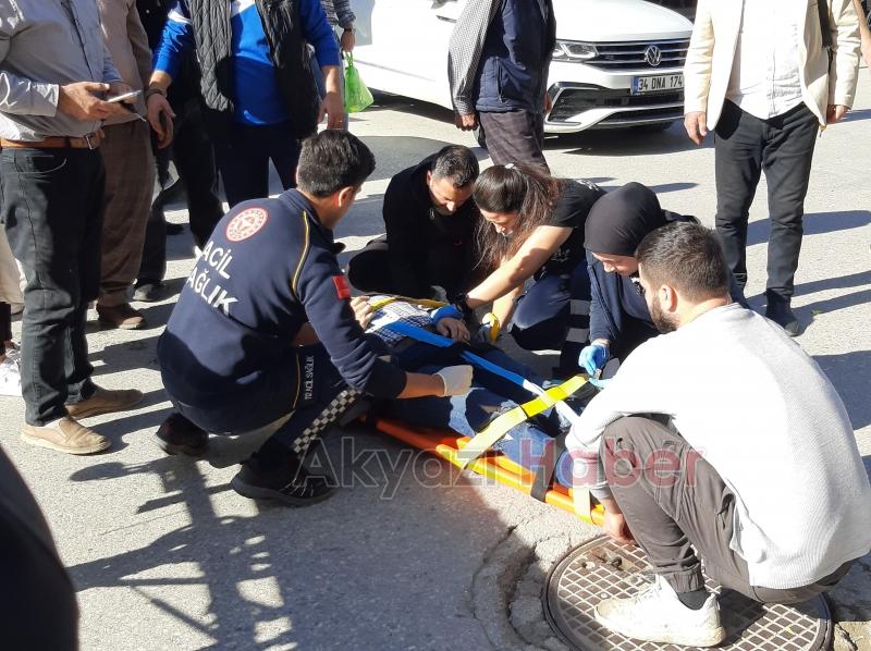 Cip ile çarpışan motosiklet sürücüsü yaralandı