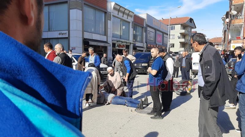 Cip ile çarpışan motosiklet sürücüsü yaralandı