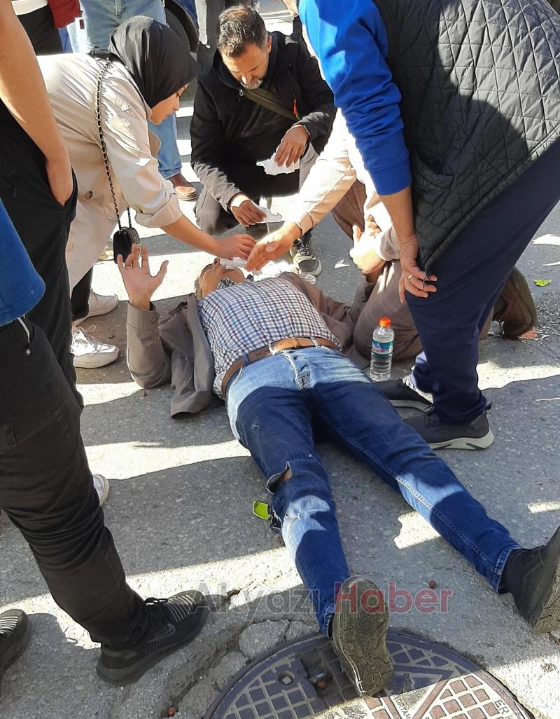 Cip ile çarpışan motosiklet sürücüsü yaralandı