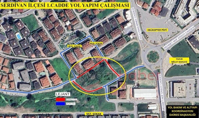 Serdivanda o güzergah kapatılacak