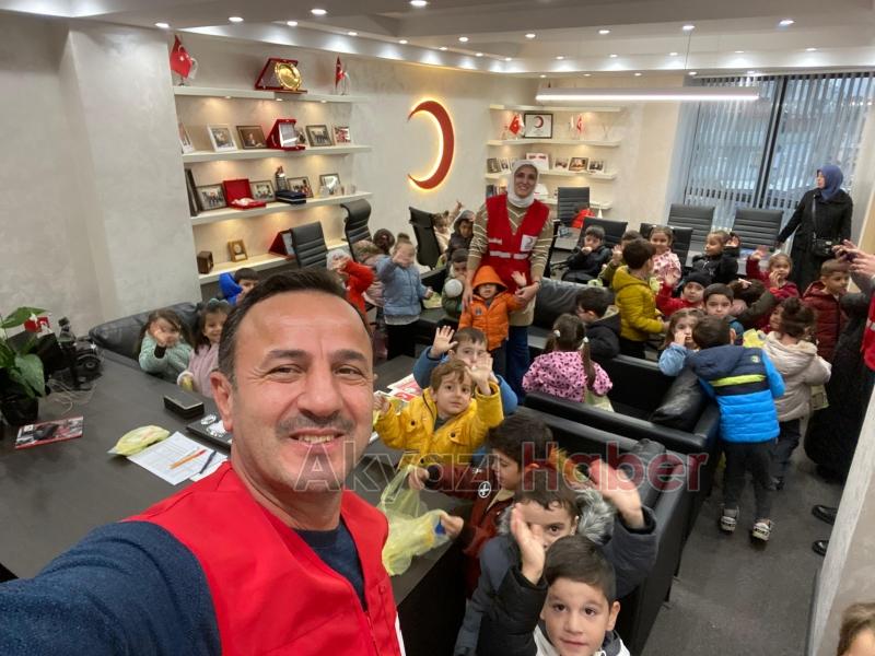 Akşemseddin Kur’an kursu öğrencilerinden Kızılay'a ziyaret