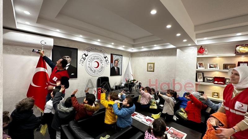 Akşemseddin Kur’an kursu öğrencilerinden Kızılay'a ziyaret