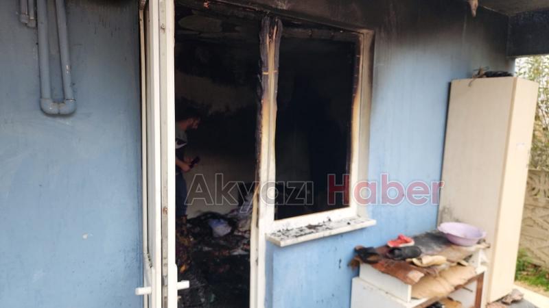 Karapürçek'te ev yangını