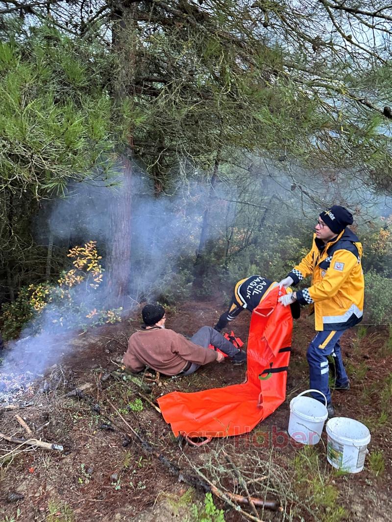 Mantar toplarken yaralandı