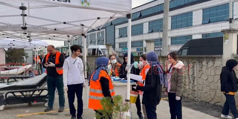 Akyazı Devlet Hastanesi'nde deprem tatbikatı