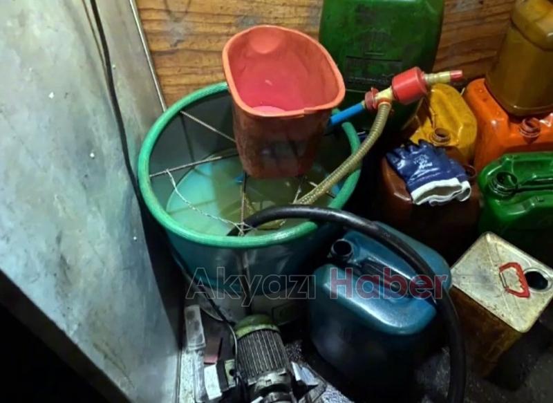 800 litre kaçak akaryakıt ele geçirildi