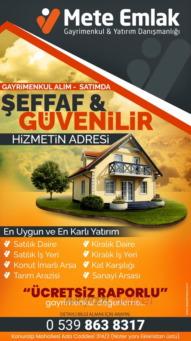 Akyazı Mete Emlak arsalarınızı nakit veya kat karşılığında değerlendiriyor