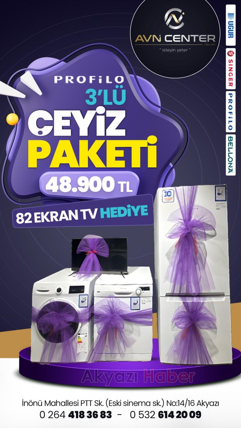 Akyazı AVN center da 3 lü çeyiz paketi!