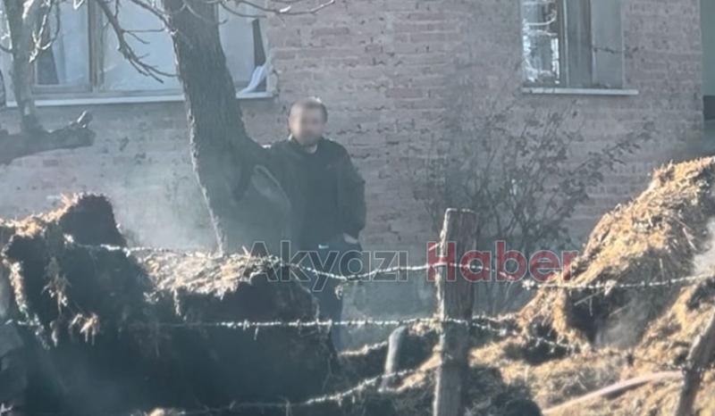 Samanları ve kuruluğu ateşe verip yangını böyle izledi