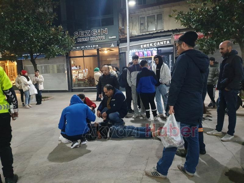 Bisikletten düşüp başını çarptı