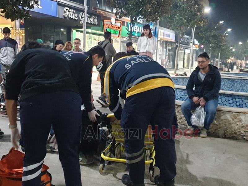 Bisikletten düşüp başını çarptı